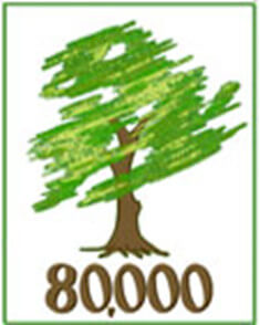 80,000 Trees project logo